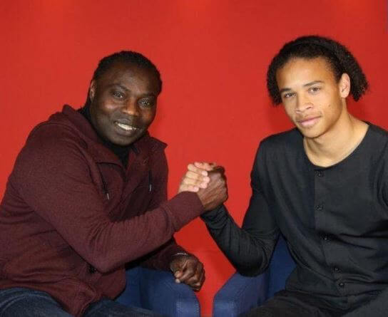 Souleymane Sane with his son, Leroy Sane.